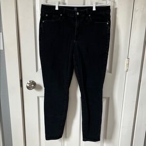 GAP Denim Black Curvy True Skinny Jeans Size 16/33R Casual Ankle Jeans